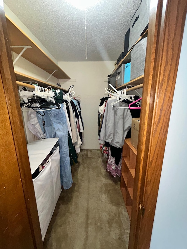 view of walk in closet