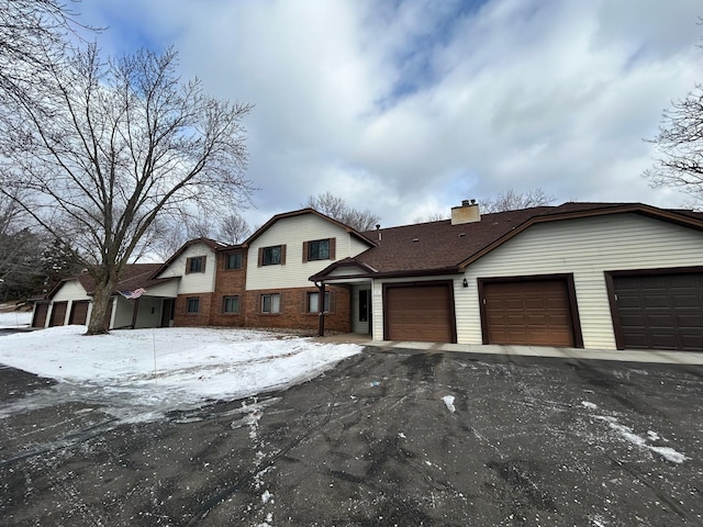 view of split level home