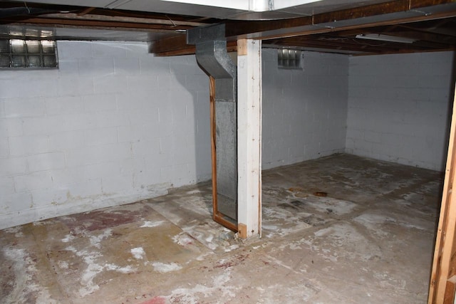 view of basement