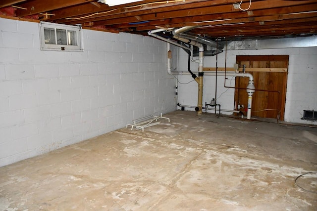 view of basement