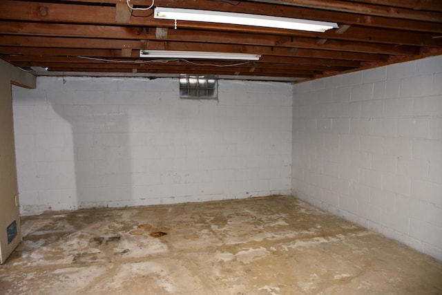 view of basement