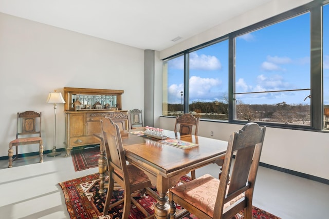 view of dining space