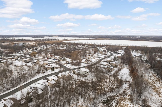 view of snowy aerial view