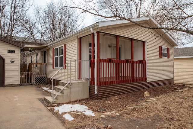 view of side of property