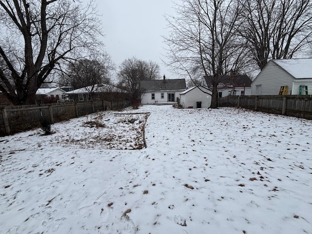 view of snowy yard