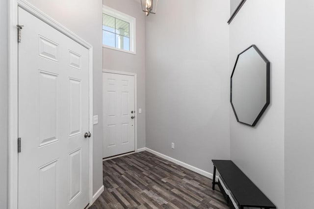 foyer featuring dark hardwood / wood-style flooring