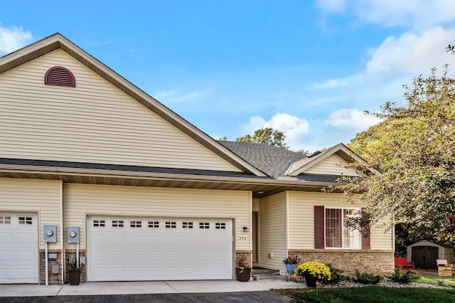 view of front of home featuring a garage