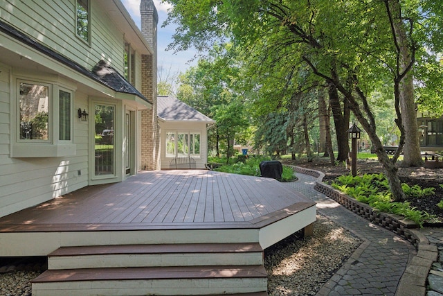 view of wooden terrace