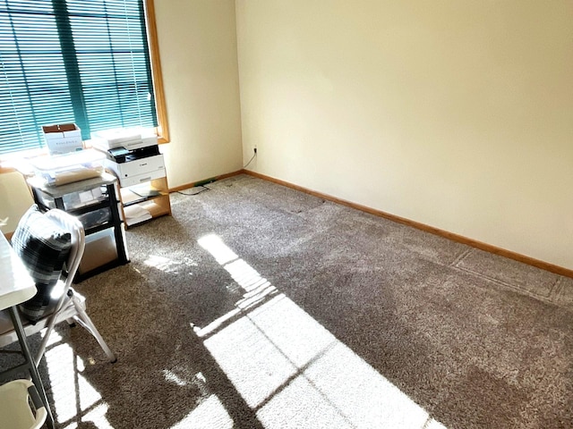 view of carpeted spare room