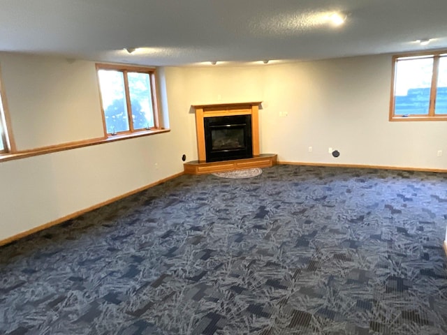 basement featuring carpet floors