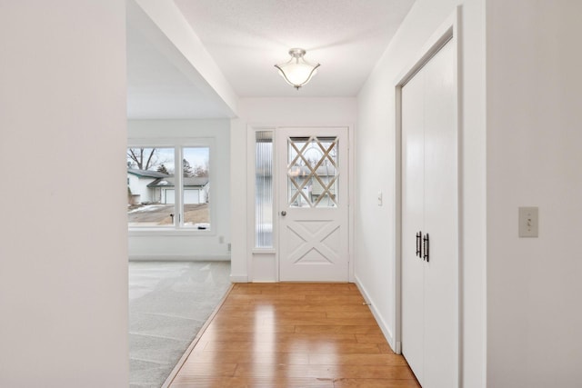 doorway featuring light hardwood / wood-style flooring