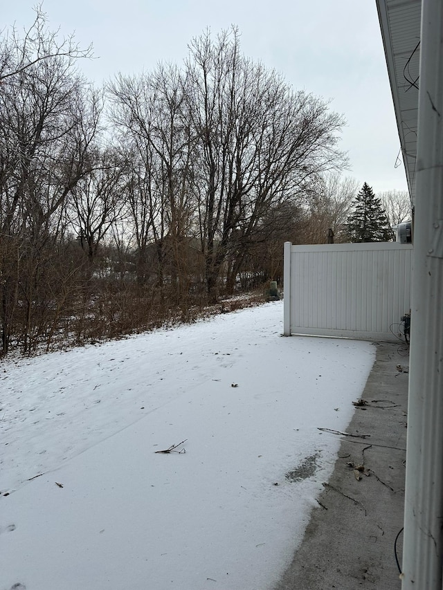 view of snowy yard