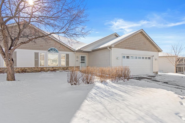 view of front of property with an attached garage