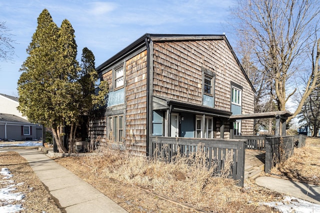 view of front of home with a porch