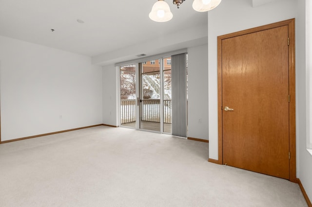 view of carpeted empty room