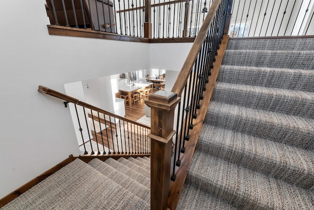 stairway with carpet