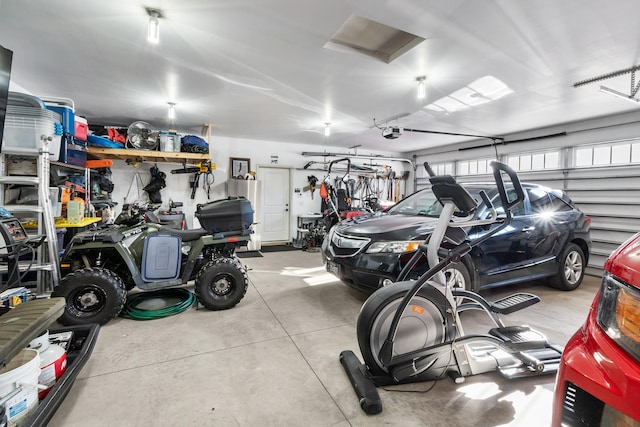 garage featuring a garage door opener