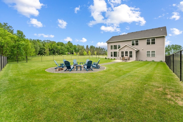 4163 Canary Rd, Royalton Twp, MN 55030 - view of yard with an outdoor fire pit and a patio