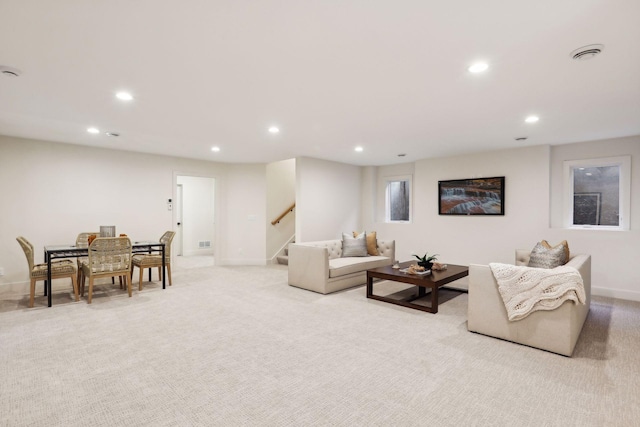 view of carpeted living room