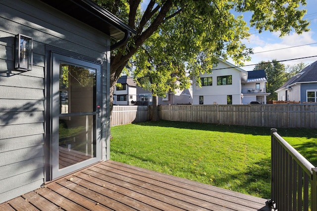 view of yard featuring a deck