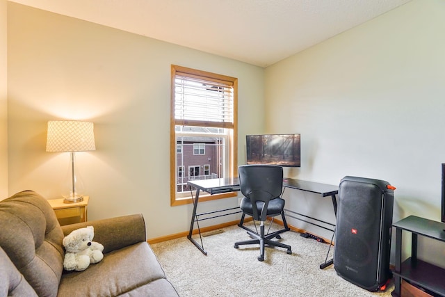 14587 Olivine Way NW, Ramsey, MN 55303 - home office featuring carpet flooring, baseboard heating, and baseboards