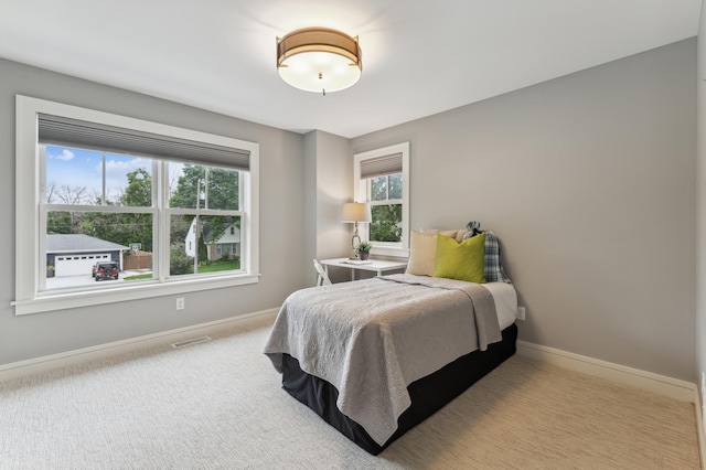 view of carpeted bedroom