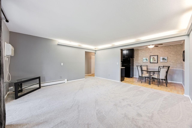 4380 Brookside Ct Unit 116, Edina, MN 55436 - unfurnished living room featuring light carpet and a ceiling fan