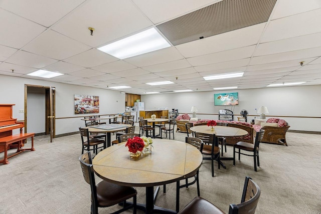 4380 Brookside Ct Unit 116, Edina, MN 55436 - dining space with light carpet and a drop ceiling