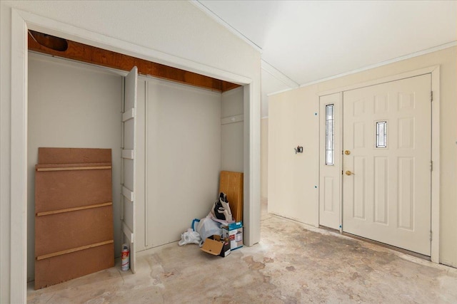 entrance foyer with ornamental molding