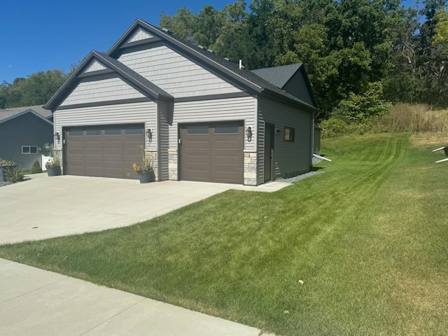 exterior space featuring concrete driveway