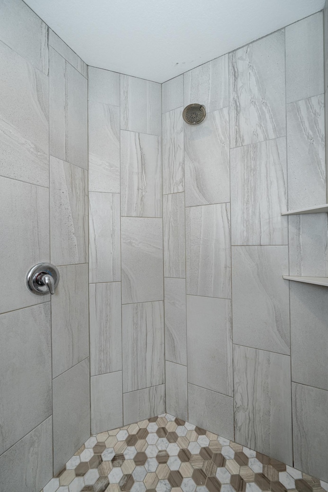 details with tiled shower