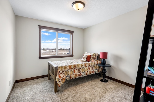 bedroom with carpet