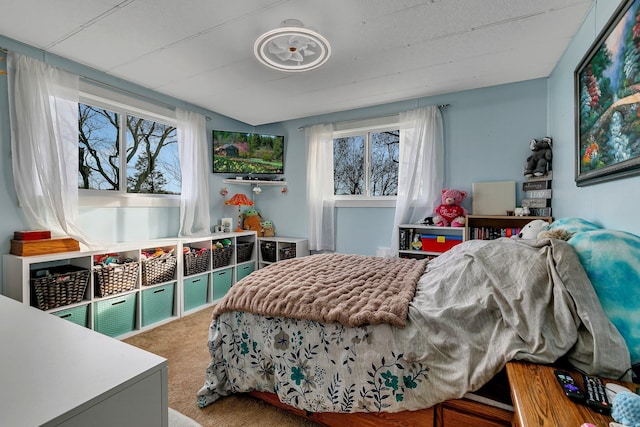 bedroom featuring carpet flooring