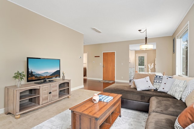 3054 Lake Shore Dr Unit B, Minneapolis, MN 55416 - living room featuring carpet floors and baseboards