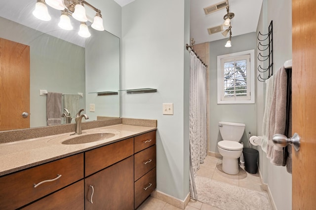 3054 Lake Shore Dr Unit B, Minneapolis, MN 55416 - full bath with vanity, tile patterned floors, toilet, visible vents, and baseboards