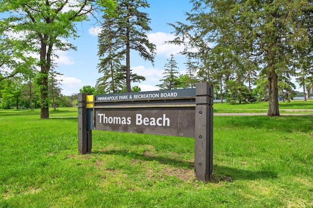 3054 Lake Shore Dr Unit B, Minneapolis, MN 55416 - community sign featuring a yard