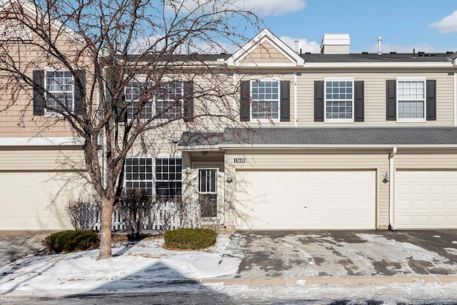 view of property with a garage