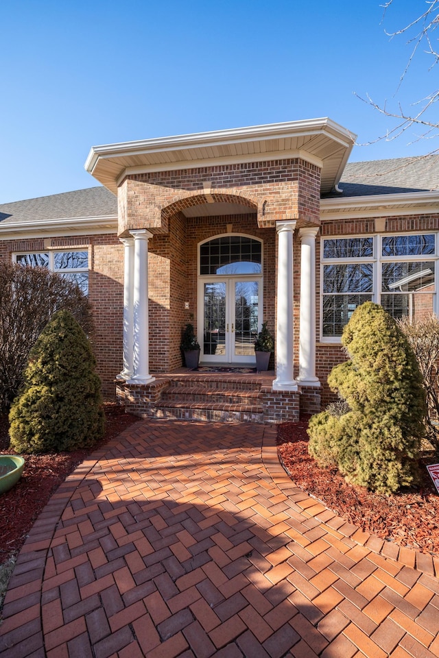 view of patio / terrace featuring french doors