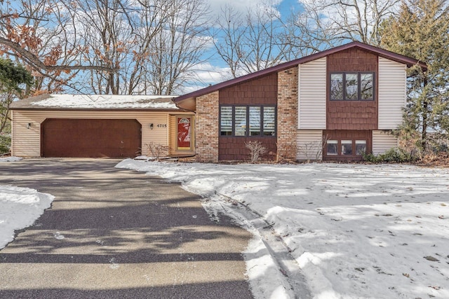 tri-level home featuring a garage