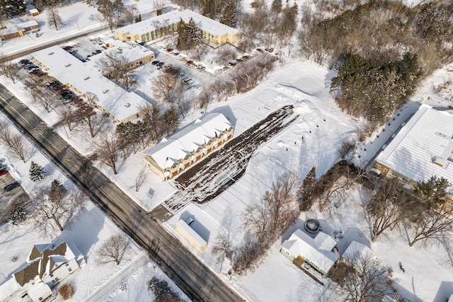 view of snowy aerial view