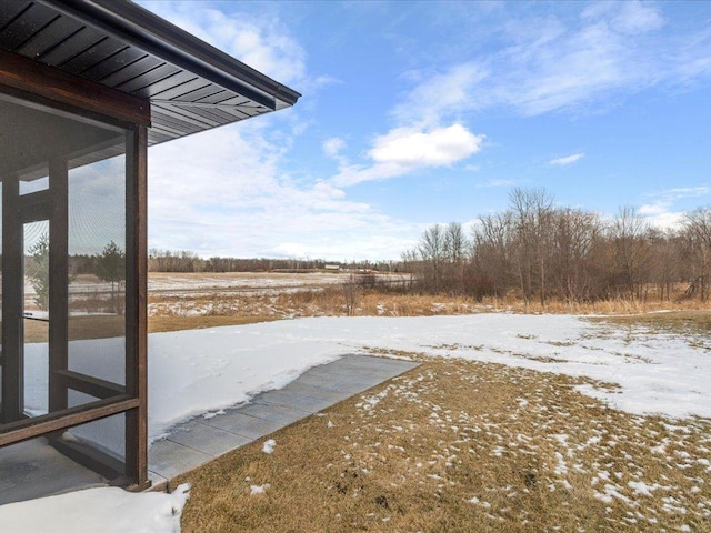 view of snowy yard