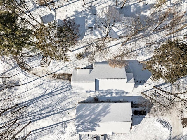 view of snowy aerial view