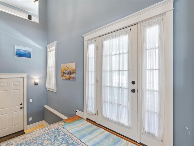 entryway with plenty of natural light and baseboards