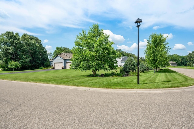 exterior space with street lights