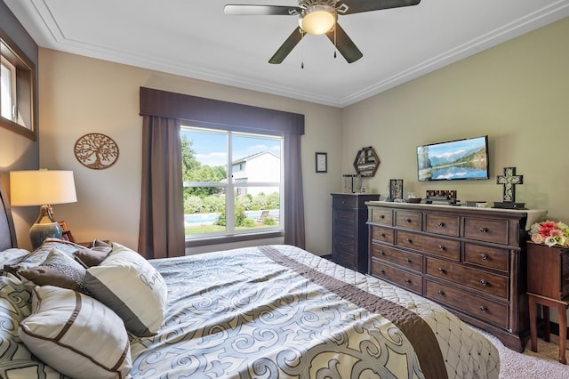 bedroom with a ceiling fan