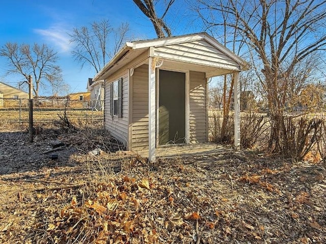 view of outdoor structure