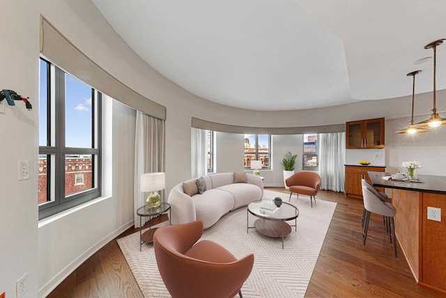 929 Portland Ave Unit 406, Minneapolis, MN 55404 - living area with wood finished floors and baseboards