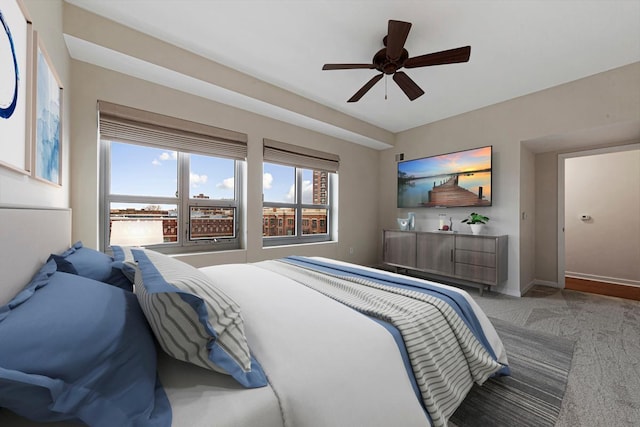 929 Portland Ave Unit 406, Minneapolis, MN 55404 - carpeted bedroom featuring baseboards and ceiling fan