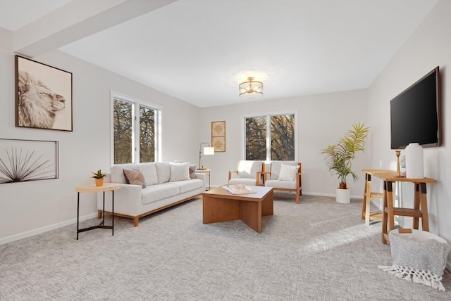 view of carpeted living room