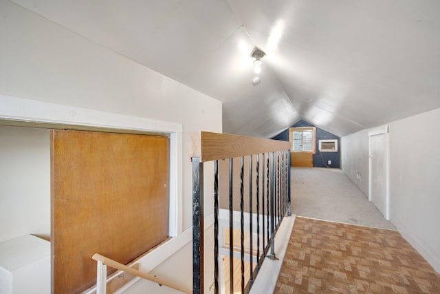 5421 30th Ave S, Minneapolis, MN 55417 - hall with vaulted ceiling and light parquet floors